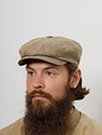 Кепка LIERYS арт. 6883501 8-PANEL CAP LINEN HERRINGBONE (светло-коричневый)